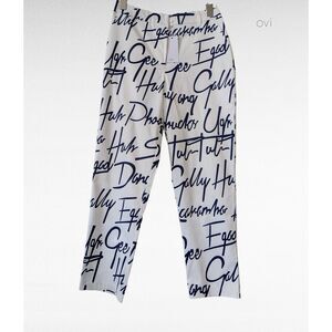 NWT    Ovi graffiti party dressy ankle pants  Sz M